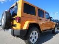 2013 Dozer Yellow Jeep Wrangler Unlimited Sahara 4x4  photo #3