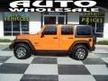 2013 Crush Orange Jeep Wrangler Unlimited Rubicon 4x4  photo #1