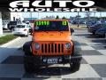 2013 Crush Orange Jeep Wrangler Unlimited Rubicon 4x4  photo #2