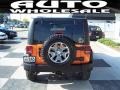 2013 Crush Orange Jeep Wrangler Unlimited Rubicon 4x4  photo #4