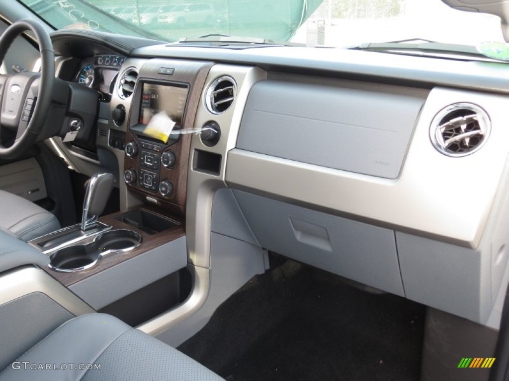 2013 Ford F150 Lariat SuperCrew 4x4 Steel Gray Dashboard Photo #74283385