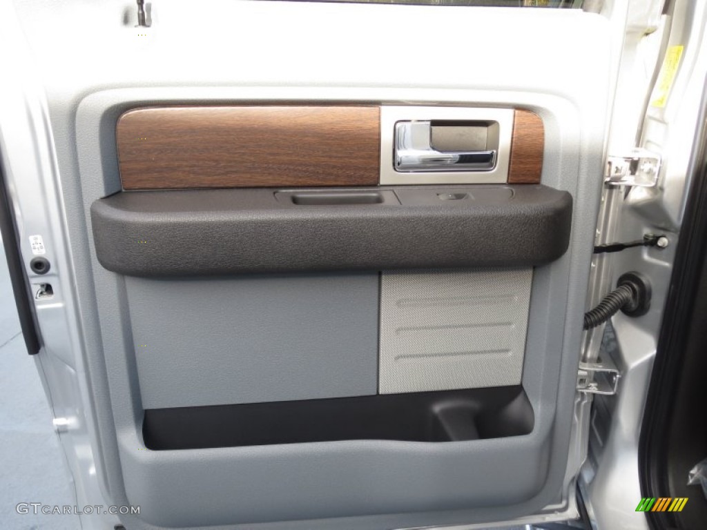 2013 Ford F150 Lariat SuperCrew 4x4 Steel Gray Door Panel Photo #74283406