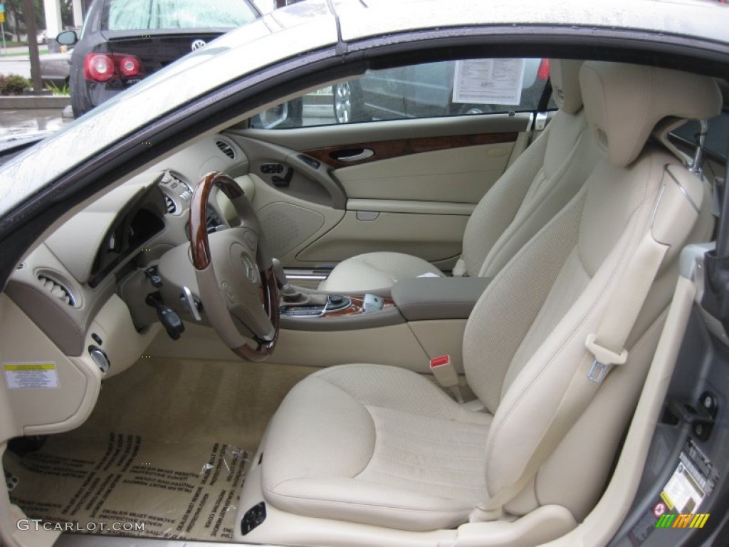 Stone/Dark Beige Interior 2012 Mercedes-Benz SL 550 Roadster Photo #74283415