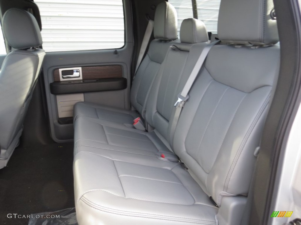 Steel Gray Interior 2013 Ford F150 Lariat SuperCrew 4x4 Photo #74283424