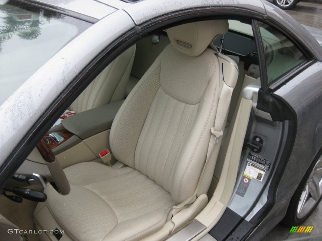 Stone/Dark Beige Interior 2012 Mercedes-Benz SL 550 Roadster Photo #74283436