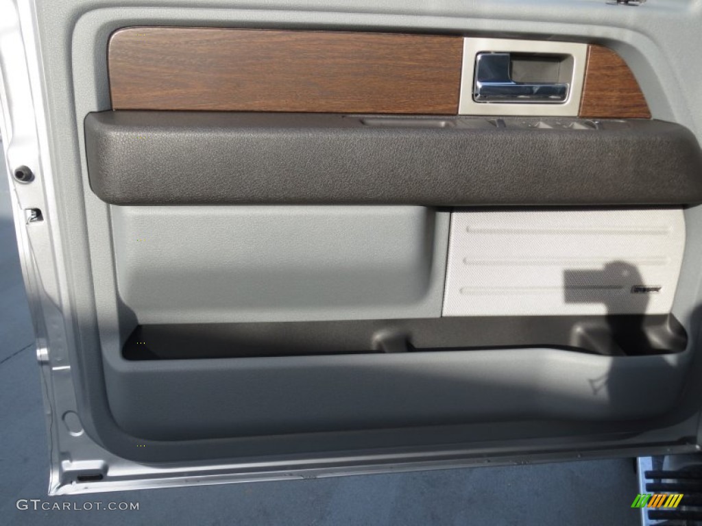 2013 Ford F150 Lariat SuperCrew 4x4 Steel Gray Door Panel Photo #74283445