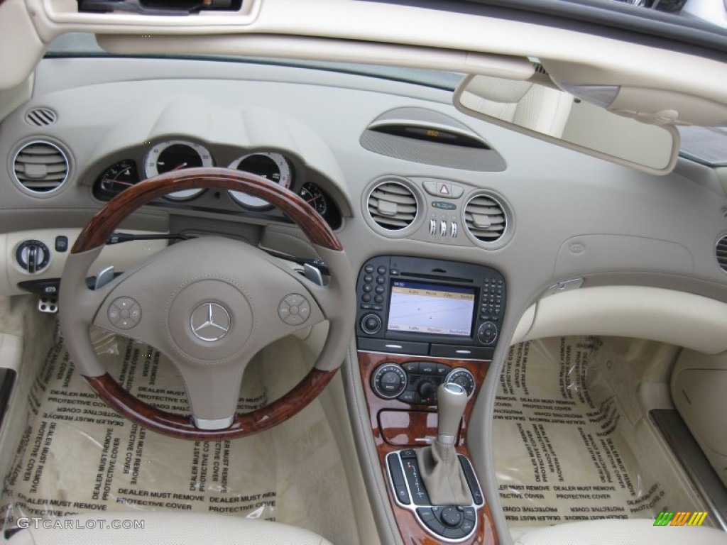 2012 Mercedes-Benz SL 550 Roadster Stone/Dark Beige Dashboard Photo #74283481