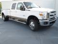 2013 Oxford White Ford F350 Super Duty Lariat Crew Cab 4x4 Dually  photo #1