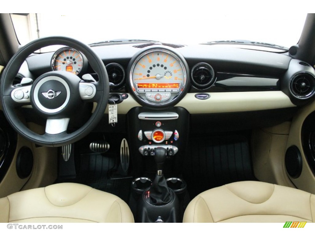 2008 Mini Cooper S Hardtop Gravity Tuscan Beige Dashboard Photo #74289140