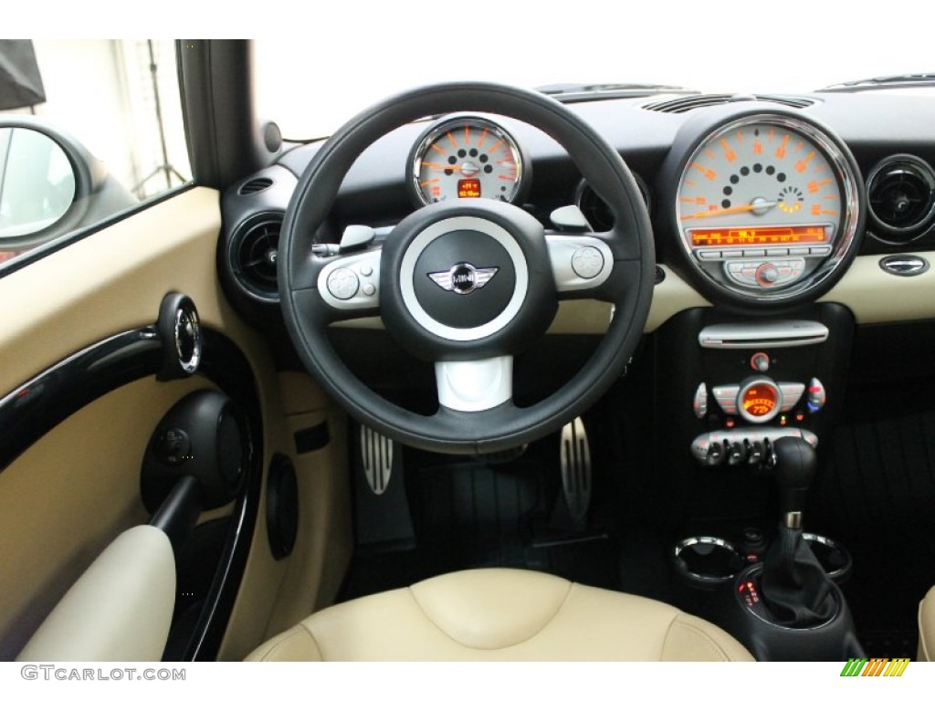 2008 Mini Cooper S Hardtop Gravity Tuscan Beige Dashboard Photo #74289421