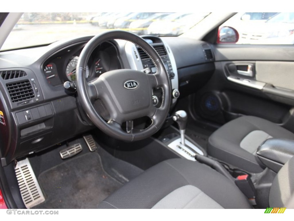 Black Interior 2008 Kia Spectra 5 SX Wagon Photo #74289792