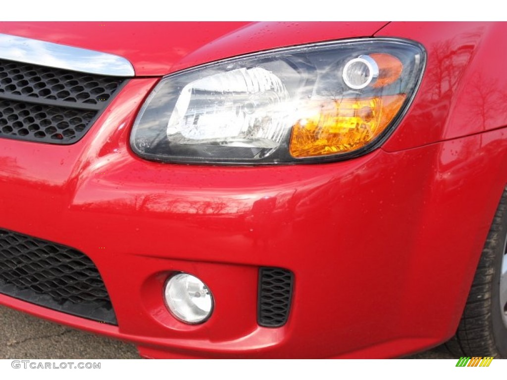 2008 Spectra 5 SX Wagon - Classic Red / Black photo #24