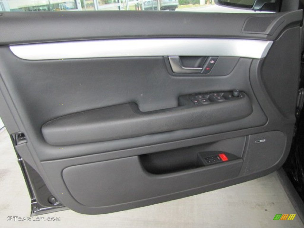 2006 Audi S4 4.2 quattro Sedan Black Door Panel Photo #74291804