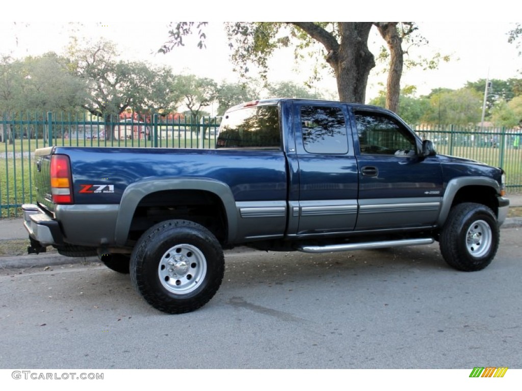 2000 Silverado 2500 LS Extended Cab 4x4 - Indigo Blue Metallic / Medium Gray photo #4