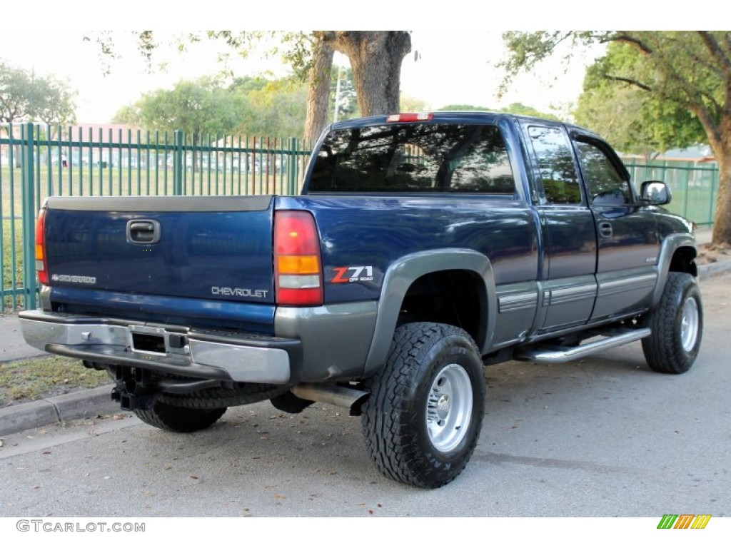 2000 Silverado 2500 LS Extended Cab 4x4 - Indigo Blue Metallic / Medium Gray photo #5
