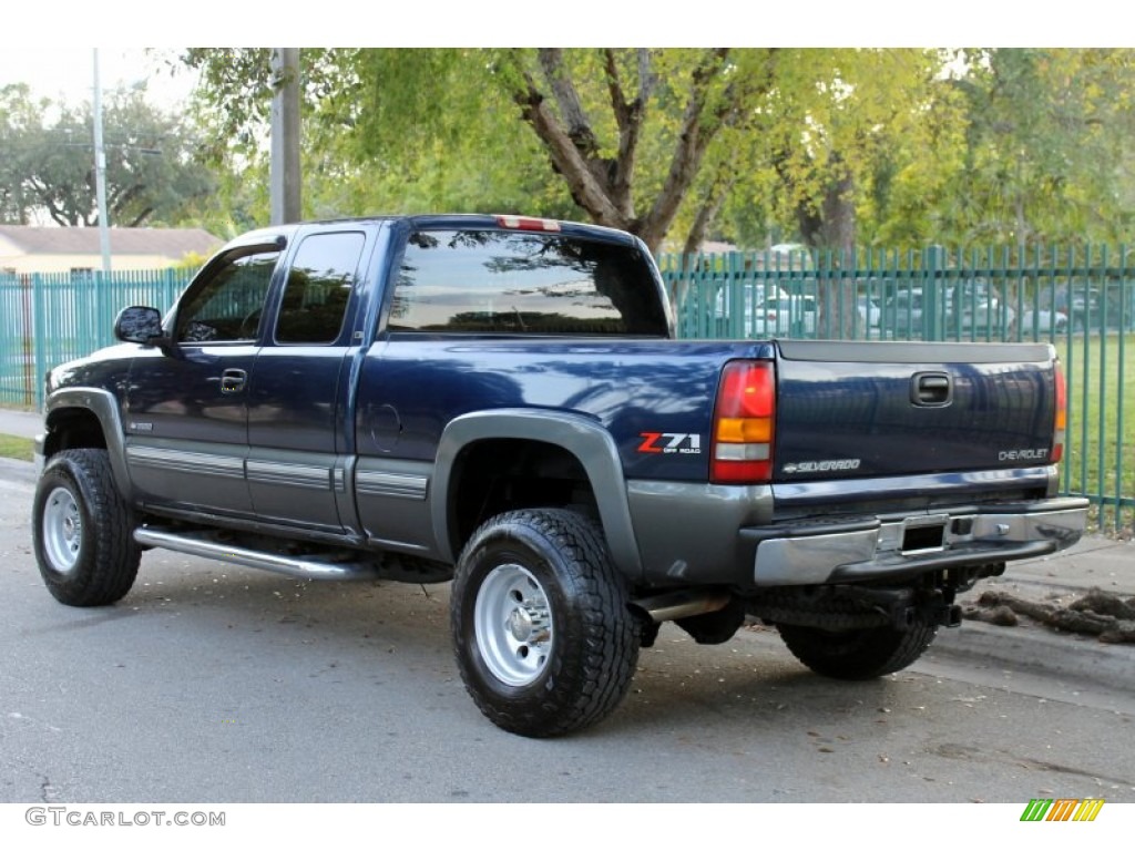 2000 Silverado 2500 LS Extended Cab 4x4 - Indigo Blue Metallic / Medium Gray photo #7