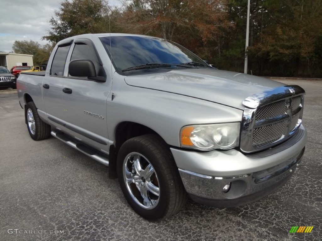 2002 Ram 1500 SLT Quad Cab - Bright Silver Metallic / Dark Slate Gray photo #10