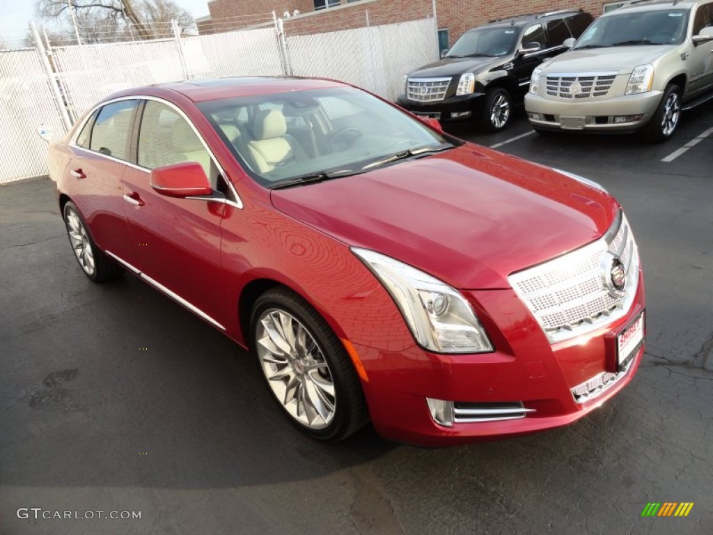2013 XTS Platinum AWD - Crystal Red Tintcoat / Very Light Platinum/Dark Urban/Cocoa Opus Full Leather photo #3