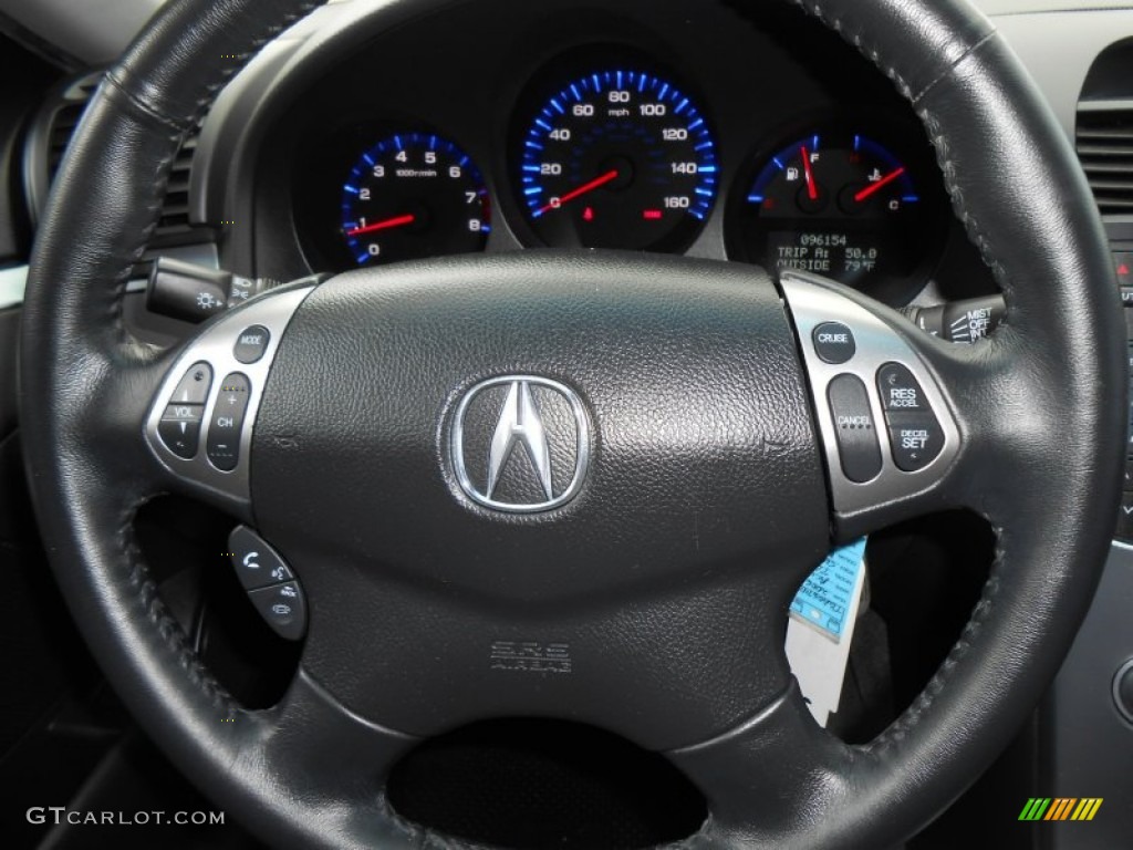 2006 Acura TL 3.2 Ebony Steering Wheel Photo #74293535