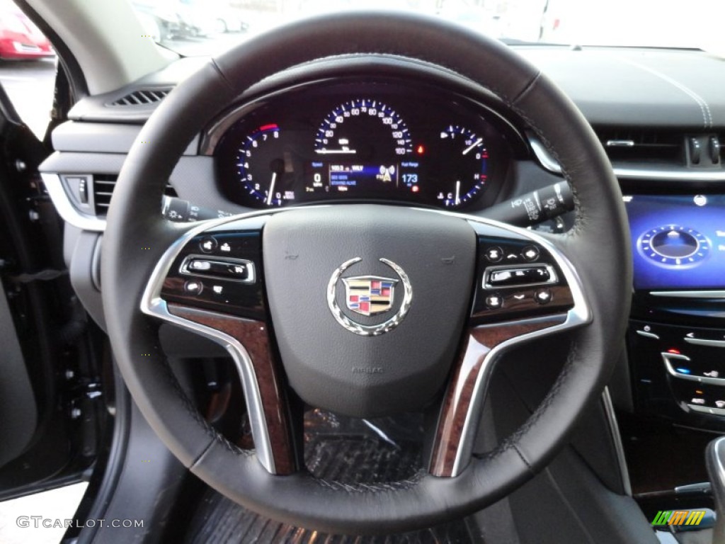 2013 Cadillac XTS FWD Jet Black Steering Wheel Photo #74293792