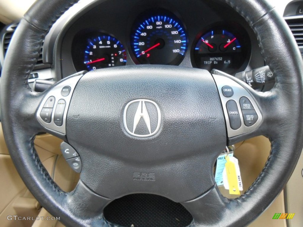 2005 Acura TL 3.2 Camel Steering Wheel Photo #74294812