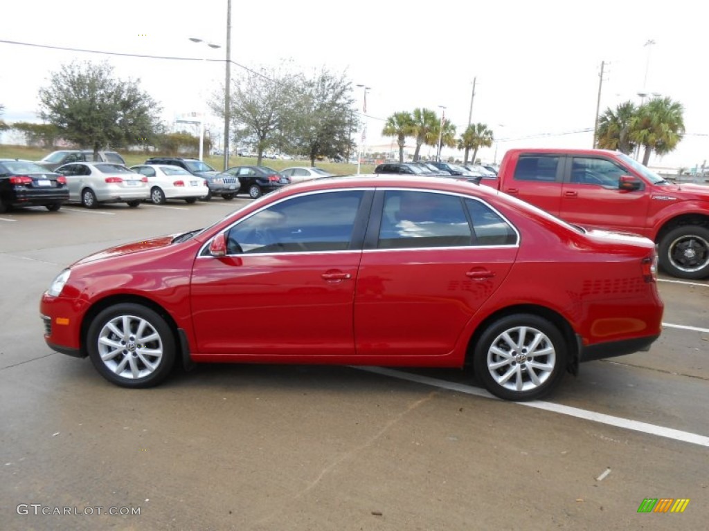 2010 Jetta SE Sedan - Salsa Red / Titan Black photo #4