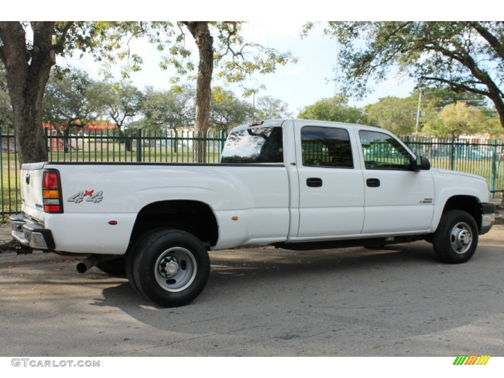 2004 Silverado 3500HD LT Crew Cab 4x4 Dually - Summit White / Medium Gray photo #8