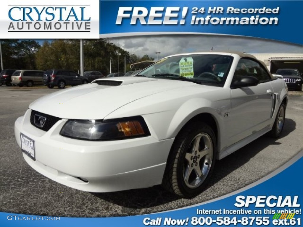 2003 Mustang GT Convertible - Oxford White / Medium Parchment photo #1