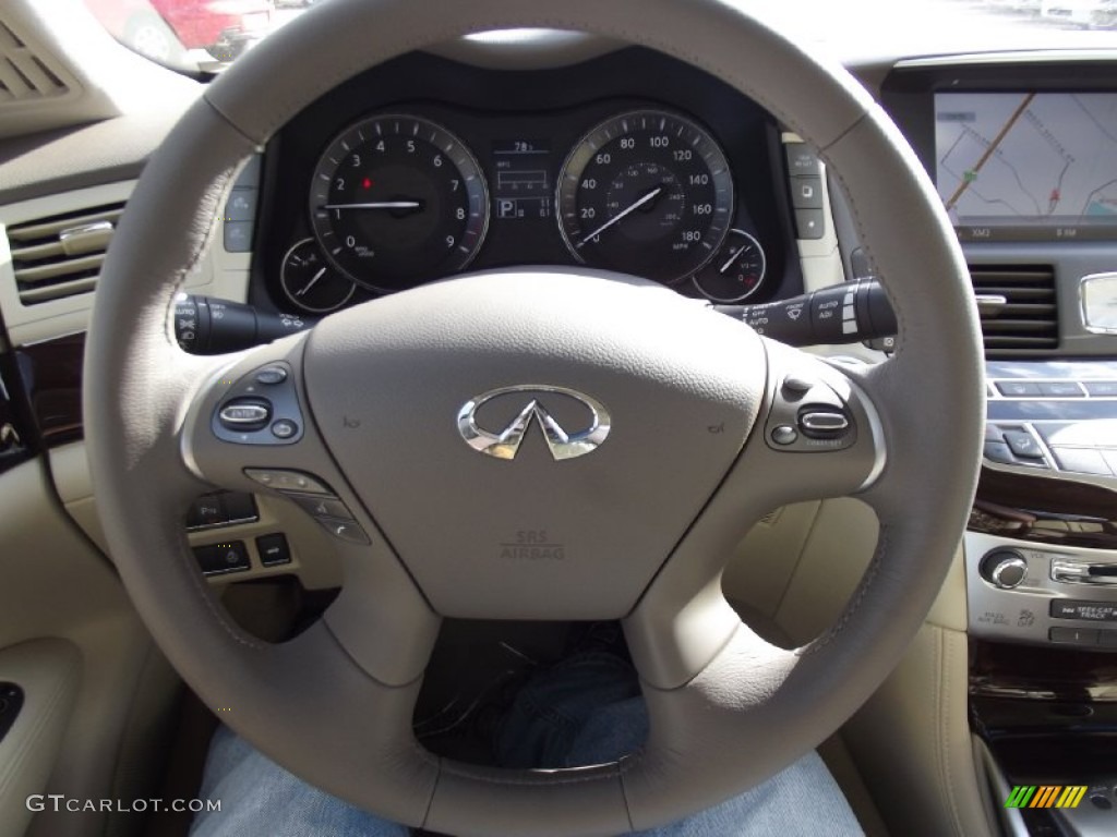 2013 Infiniti M 37 Sedan Wheat Steering Wheel Photo #74297485
