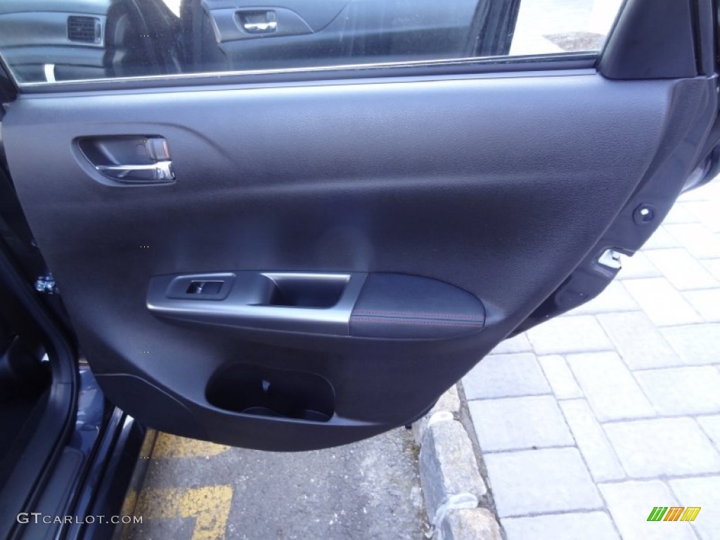 2012 Subaru Impreza WRX 4 Door WRX Carbon Black Door Panel Photo #74298246