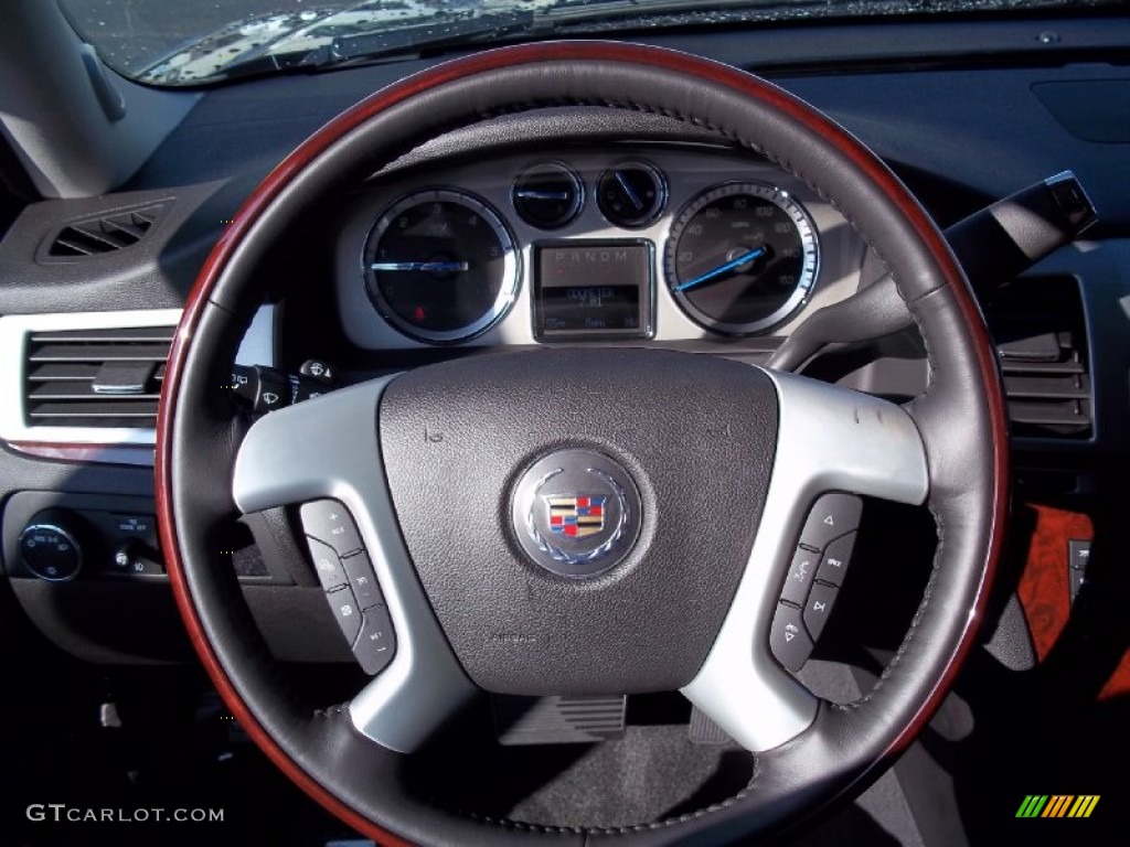 2013 Cadillac Escalade Premium AWD Ebony Steering Wheel Photo #74301574