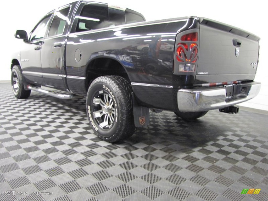 2006 Ram 1500 SLT Quad Cab 4x4 - Brilliant Black Crystal Pearl / Medium Slate Gray photo #2