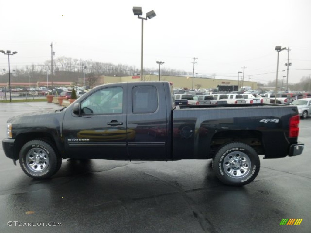 2010 Silverado 1500 LT Extended Cab 4x4 - Black Granite Metallic / Ebony photo #6