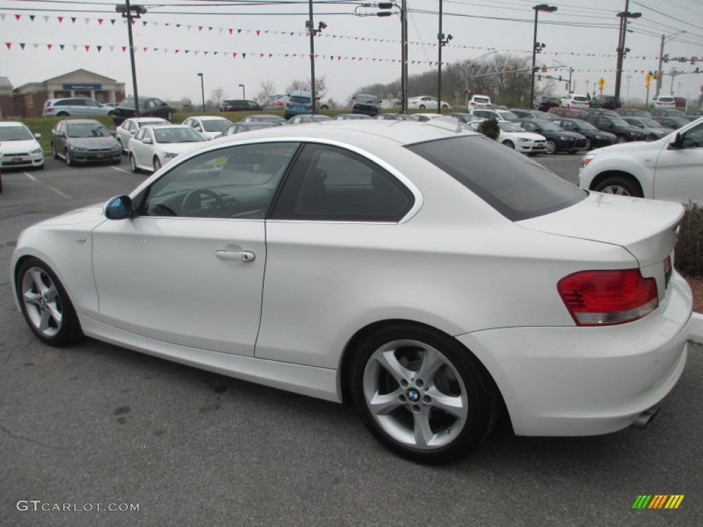 2008 1 Series 128i Coupe - Alpine White / Taupe photo #4