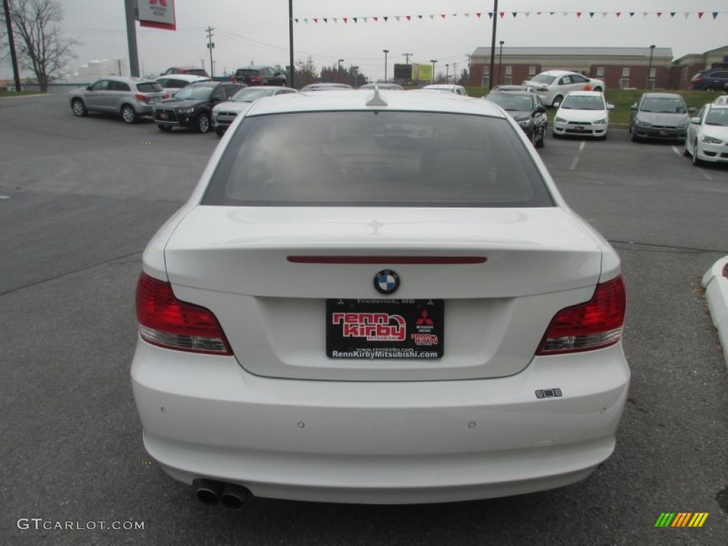 2008 1 Series 128i Coupe - Alpine White / Taupe photo #5