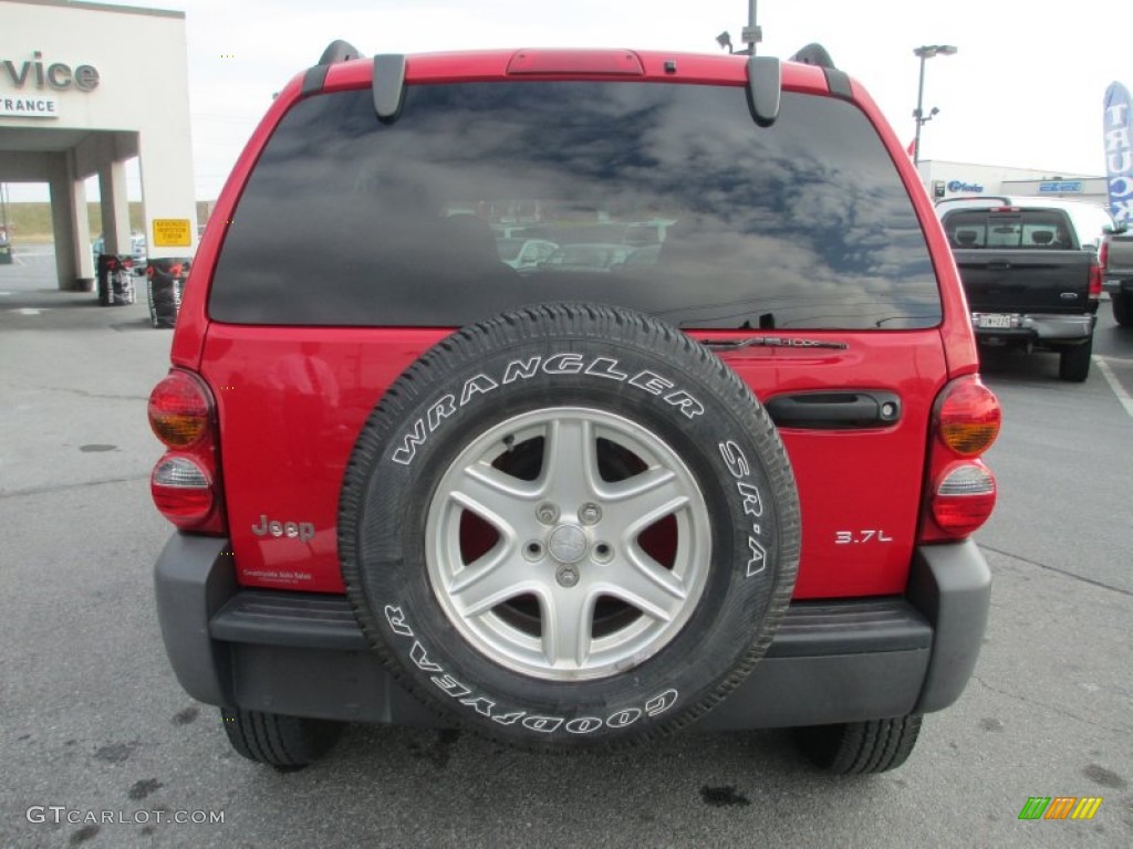 2002 Liberty Sport 4x4 - Flame Red / Dark Slate Gray photo #6