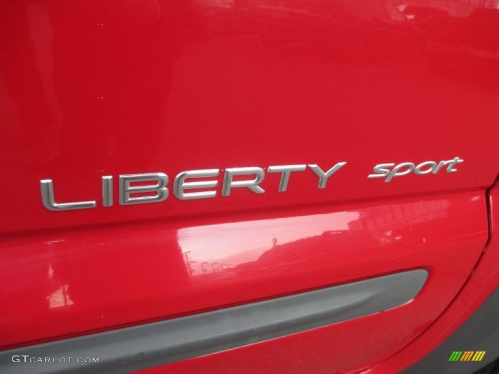 2002 Liberty Sport 4x4 - Flame Red / Dark Slate Gray photo #9