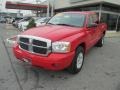 2007 Flame Red Dodge Dakota SLT Quad Cab 4x4  photo #3