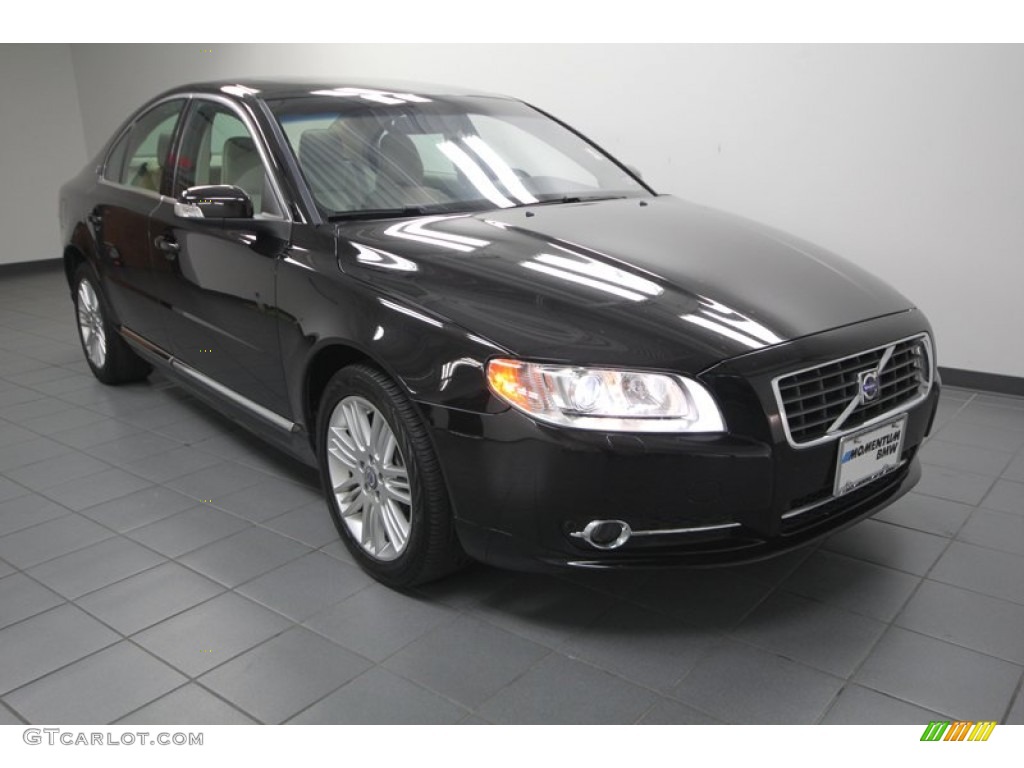 2009 S80 T6 AWD - Ember Black Metallic / Sandstone Beige photo #1