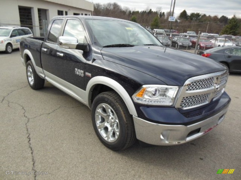 True Blue Pearl 2013 Ram 1500 Laramie Quad Cab 4x4 Exterior Photo #74308424