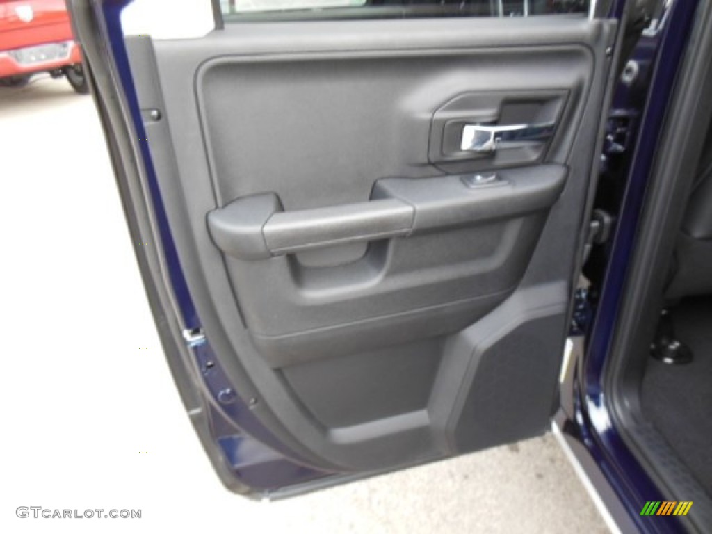 2013 Ram 1500 Laramie Quad Cab 4x4 Black Door Panel Photo #74308696
