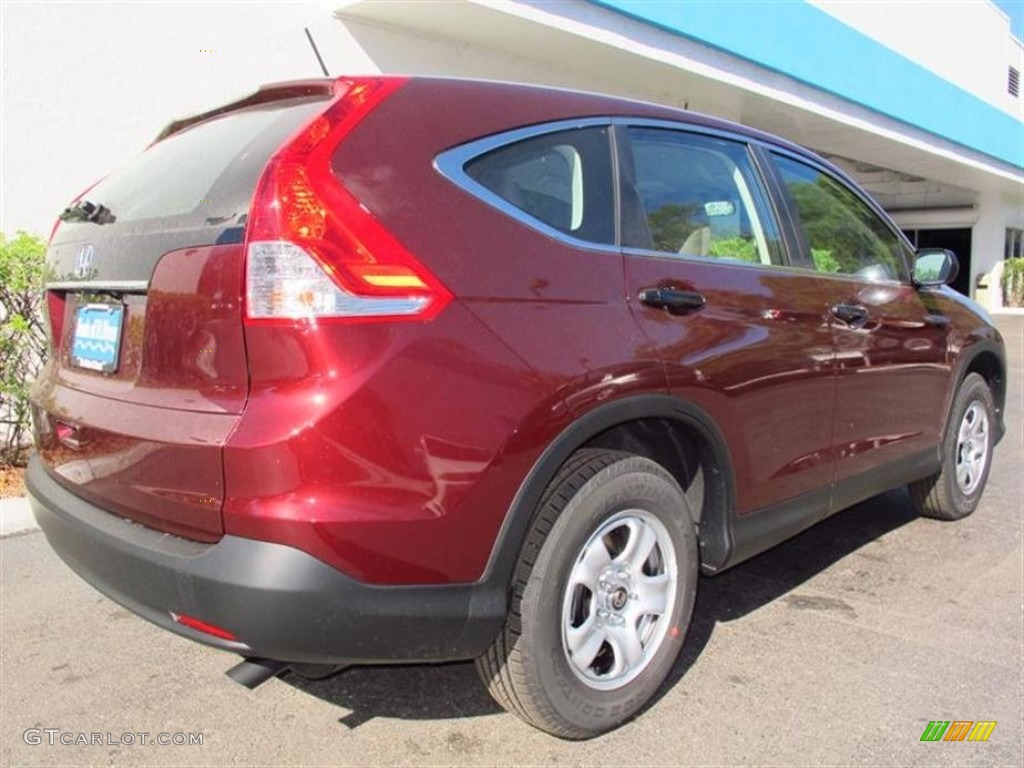 2013 CR-V LX - Basque Red Pearl II / Gray photo #3