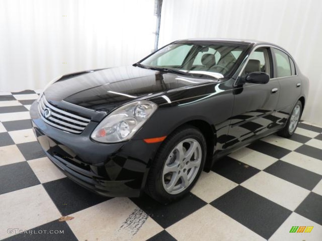 2004 G 35 x Sedan - Black Obsidian / Willow photo #3