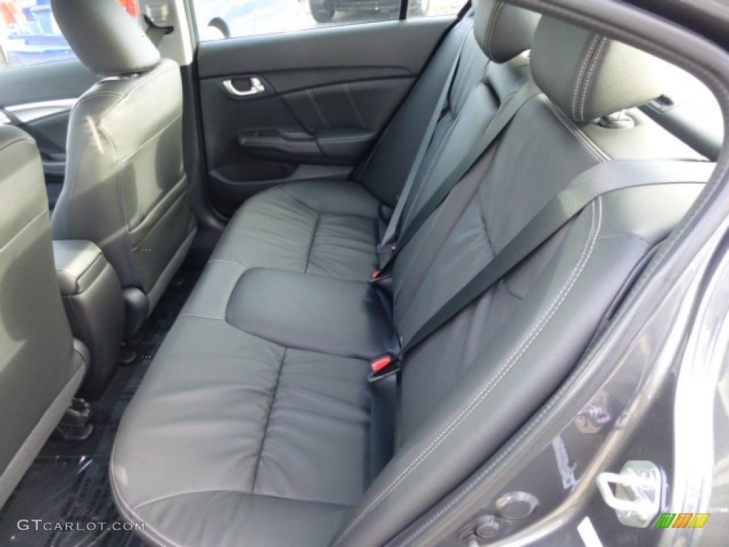 2013 Civic EX-L Sedan - Polished Metal Metallic / Black photo #11