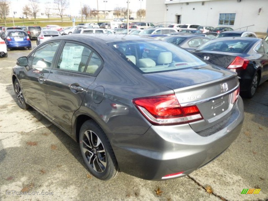 Polished Metal Metallic 2013 Honda Civic EX Sedan Exterior Photo #74310533