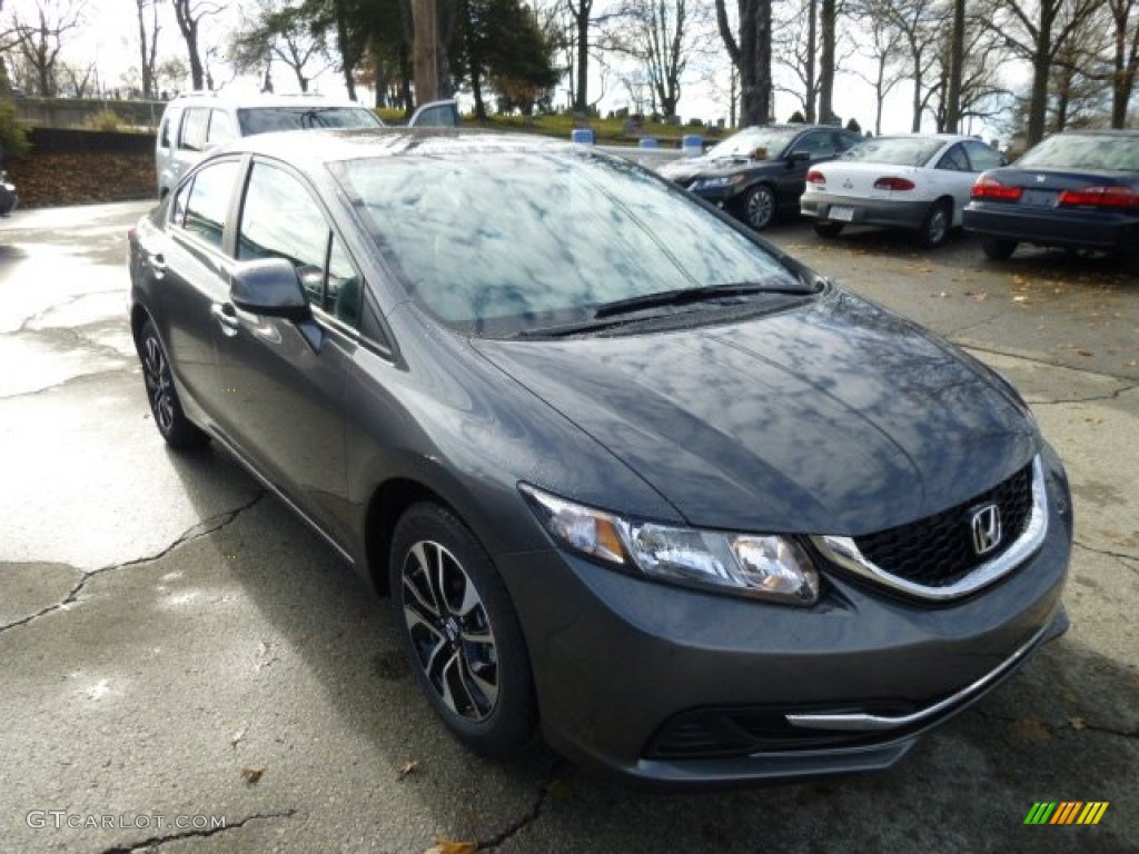 Polished Metal Metallic 2013 Honda Civic EX Sedan Exterior Photo #74310623