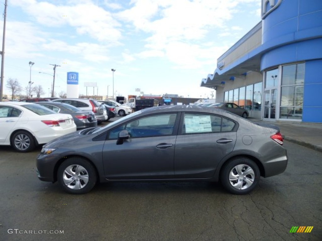 Polished Metal Metallic 2013 Honda Civic LX Sedan Exterior Photo #74310947
