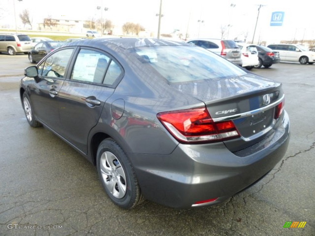 Polished Metal Metallic 2013 Honda Civic LX Sedan Exterior Photo #74310968