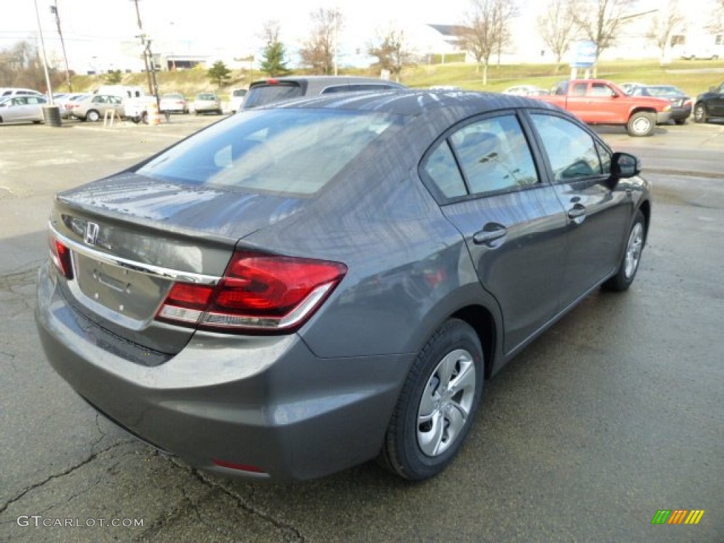 Polished Metal Metallic 2013 Honda Civic LX Sedan Exterior Photo #74311008