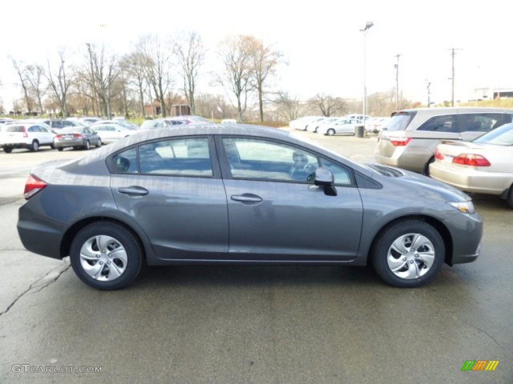 Polished Metal Metallic 2013 Honda Civic LX Sedan Exterior Photo #74311035